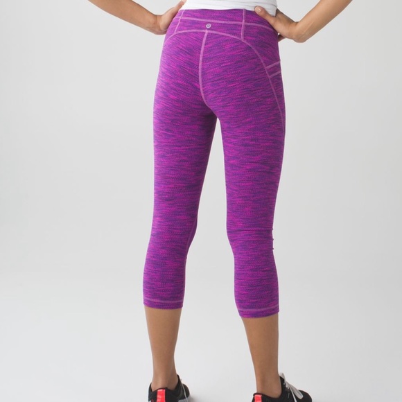 lululemon athletica Pants - Lululemon Free Flow Crop Space Dye Violet
